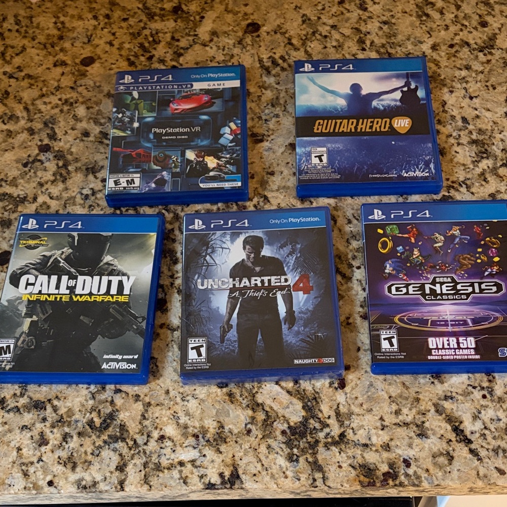 Sony PS4 Game Collection - Blue Cases